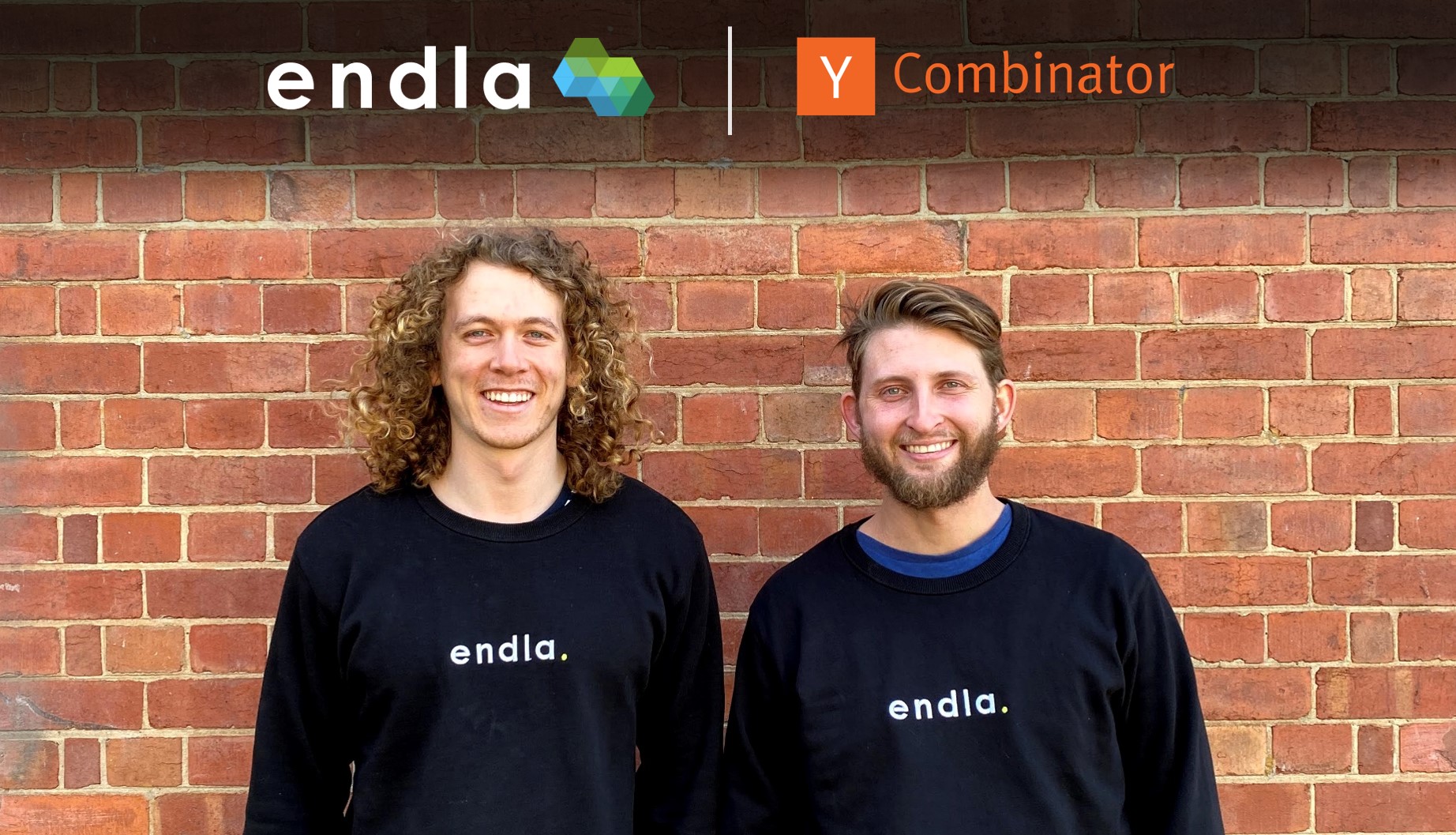 Riley O'Donnell and Michael Moore from Endla announcing backing from Y Combinator.